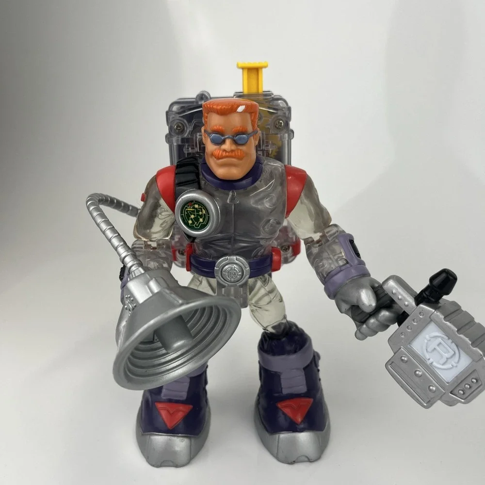 Fisher Price Rescue Heroes Warren Waters Voice Tech With‎ Backpack Vintage WORKS
